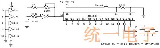 使用低频晶体振荡器和二进制计数器可以生成长时间延迟