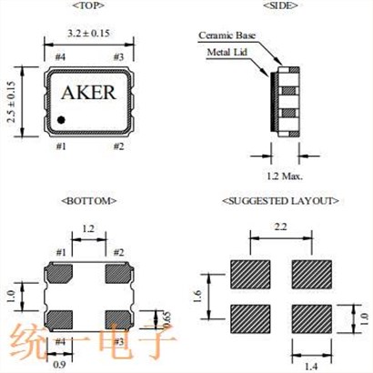 S3石英晶体振荡器,AKER低抖动晶振,S33305T-24.000-X-R晶振