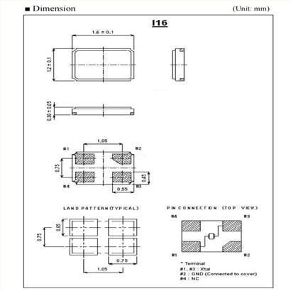 I1620-32.000-12,1612mm,32MHz,ITTI晶振,移动电话晶振