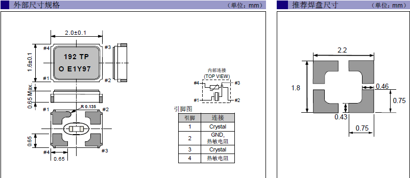 贴片晶振,石英晶体,FA-2016AS晶振,FA2016AS 19.2000MF12Y-AG3