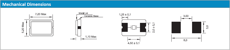 QTC7B晶振,家电产品石英晶振,7.0*5.0mm封装学谐振器