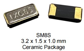6G时钟模块晶振,SM8S-9-32.768K-20,Pletronics两脚贴片晶振