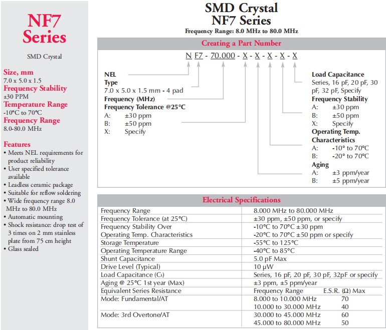 NF7规格